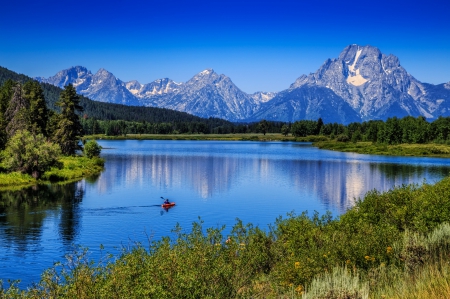 * Grand Teton National Park-WYOMING * - lake, forest, trees, nature, mountain