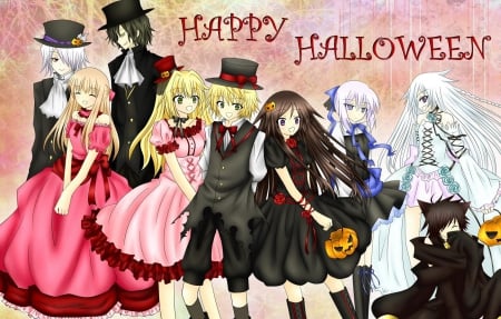 Anime Halloween - dresses, halloween, anime, pumpkin