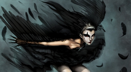 Black Swan - black, ballet, dancer, swan