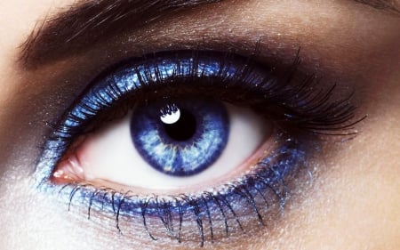 Blue eye - make-up, eye, close-up, blue