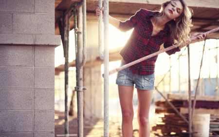 beauty - beauty, model, jeans, short