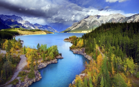 Rock - landscape - rock, forest, landscape, river