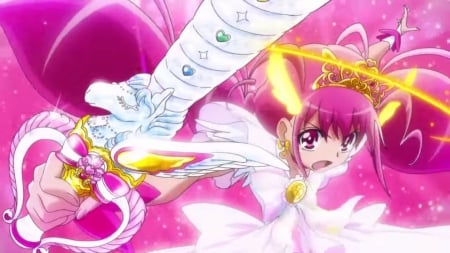 Princess Happy - beauty, nice, female, anime girl, precure, glowing, pretty, anime, cure happy, girl, magical girl, long hair, pink hair, lovely, smile precure, glow, beautiful, sweet