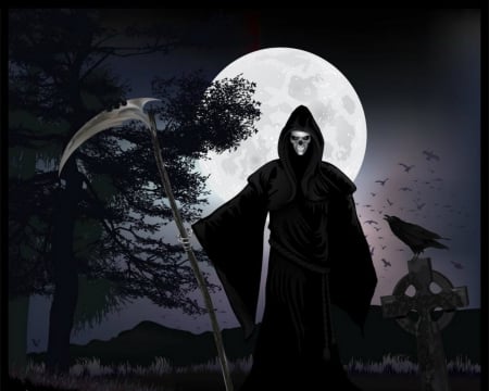 The Reaper - moon, night, halloween, reaper