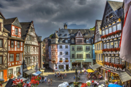 German Cityscape - hdr - houses, architecture, cityscape, buildings, germany