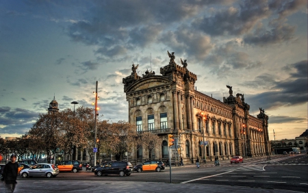 Barcelona Cityscape - hdr - spain, cityscapes, barcelona, architecture, buildings