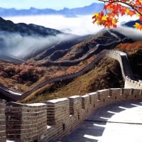 * Mountains and Great Wall in China *