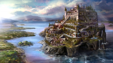 Castle of Azar - art, fantasy, azar, castle