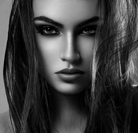 beautiful face - black, white, photography, fashion, faces