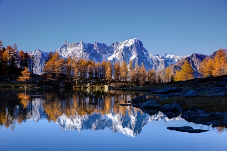 * Lake in mountains * - lake, nature, mountain, autumn