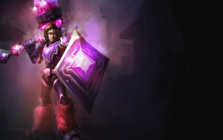 GemKnight - purple, shield, gemknight, fantasy, pink, game, league of legends