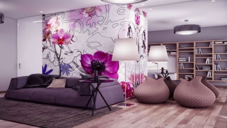 pink room - modern, mani, zynah, living room