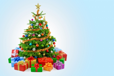 Xmas - tree, decoration, gifts, christmas