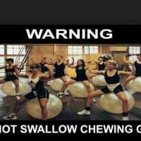 warning do not swallow the chewing gum