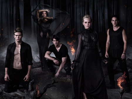 the vampire diaries - diaries, vampire, man, woman