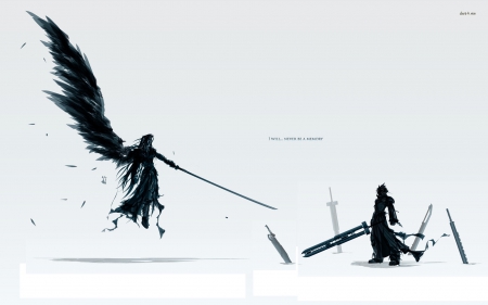 sephiroth - warrior, sephiroth, sword, angel