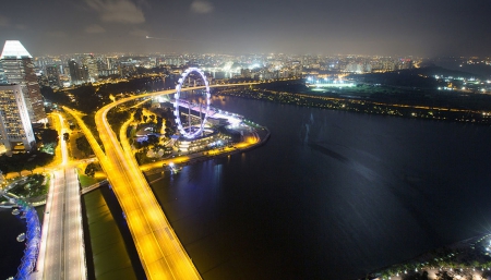 Singapora - beautiful, singapora, city, river