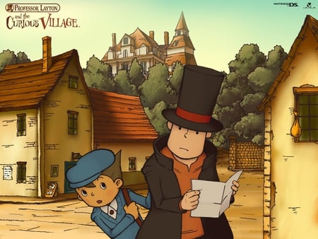 professor layton and the curious village(layton et luke) - reflexion, games, enigmes, nds