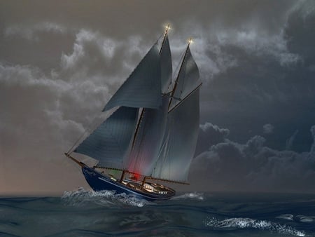 PERFECT STORM - ship, ocean, 3d, perfect, storm