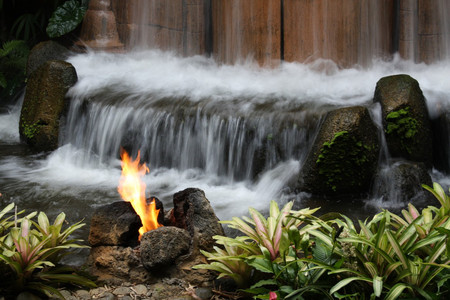 Flamin falls - falls, fire