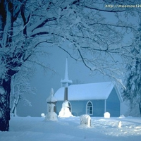 Church in the snow