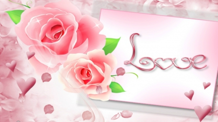 ~*~ Love ~*~ - roses, I love you, HD wallpaper, romantic, valentines day, love