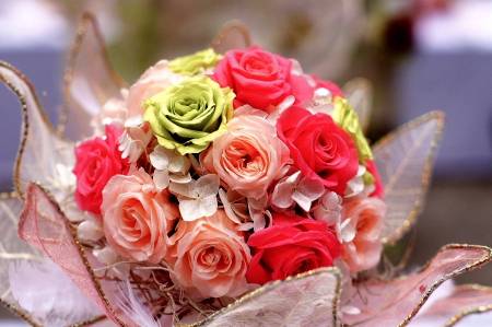 ROSE BOUQUET - nature, bouquet, flowers, roses