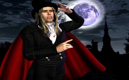 Count Dracula arriving for Halloween - vampire, dark, planet, scary