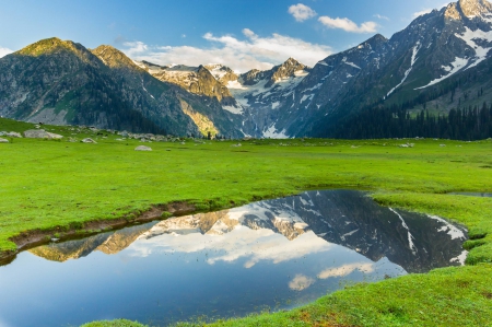 Chinrain Peak - nature, fun, lake, cool, mountain, field