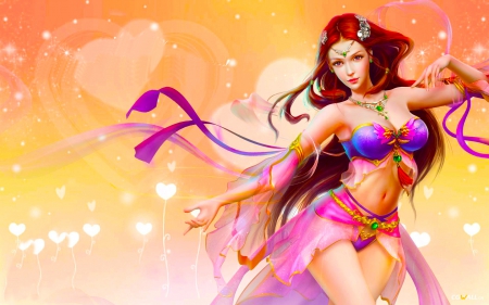 Fantasy Beauty - woman, beauty, girl, colorful, wallpaper, fantasy, cg, art, beautiful, digital