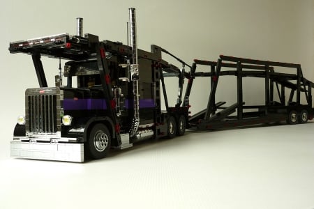 Car Transport - semi, truck, transport, big rig