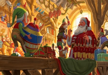 Santa In The Workshop