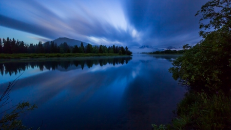 * Grand-Teton-National-Park-Wyoming * - sky, lake, trees, nature, park