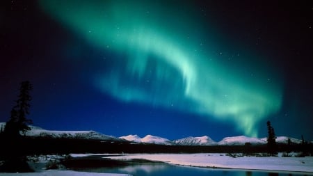 Aurora Borealis Canada - skies, nighttime, magnetic field, Aurora Borealis, canada, nature