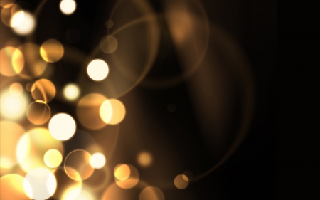 Blurry Sparkles - bokeh, yellow, black background, blurry, sparkles