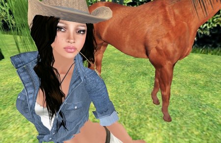 A Cowgirls Fantasy - hat, cowgirl, horse, fantast