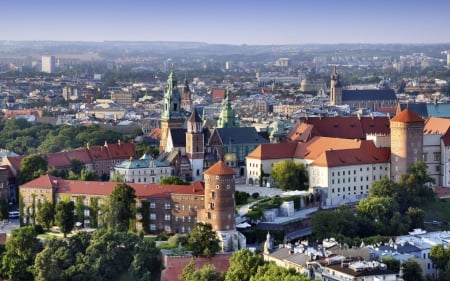 Cityscape in Poland - city, architecture, cityscapes, poland