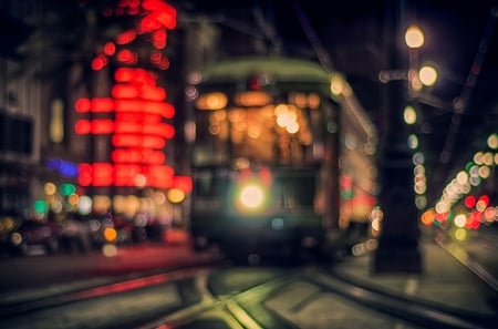 Bokeh - bokeh, lights, city, city lights, night