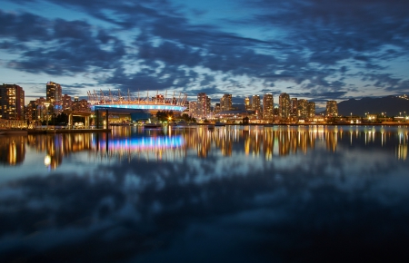 Vancouver, Canada - clouds, sea, sunrise, city, city lights, Vancouver, buildings, sunset, nature, lights, Canada, sky