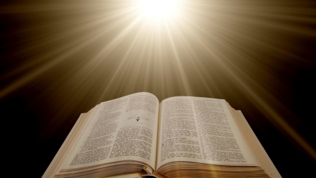 Bible light rays - christ, jesus, book, word, bible, gospel, god