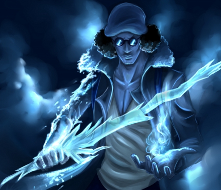 Be cool - one piece, former admiral, be cool, haki user, anime, kuzan, former marine, manga, aokiji, devil fruit user, hie hie no mi