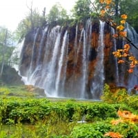 Autumn waterfall