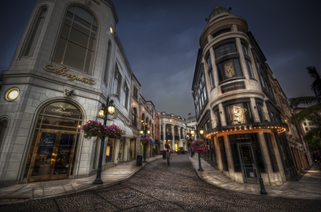 Beautiful Street - hdr - architecture, cityscapes, street, buildings