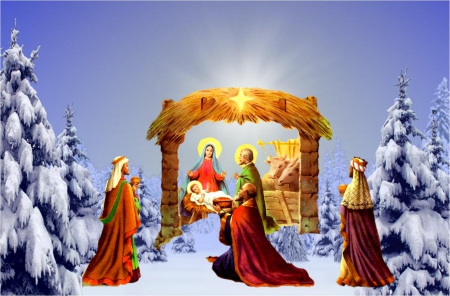 Nativity scene - christ, jesus, gospel, god, christmas, nativity, bible, mary, mother