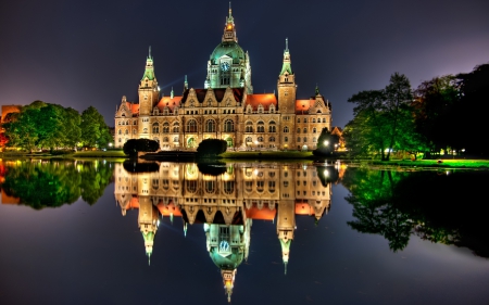 New City Hall in Hanover, Germany - architecture, new city hall, buildings, germany