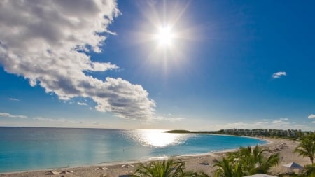 Beautiful View of Beach - nature, beaches, ocean, sun