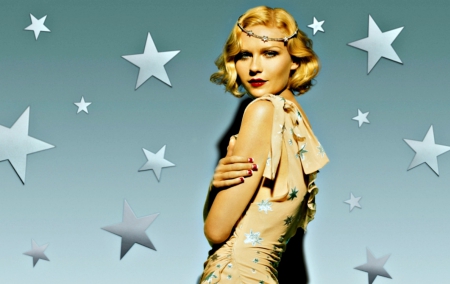 Kirsten Dunst - actress, blonde, kirsten dunst, girl, stars, woman, blue