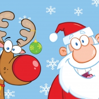 Rudolph and santa