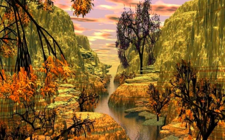 Abstract Landscape - fantasy, abstract, landscape, art