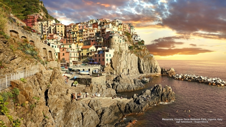 Manarola, Italy - hdr - architecture, cityscapes, italy, manarola